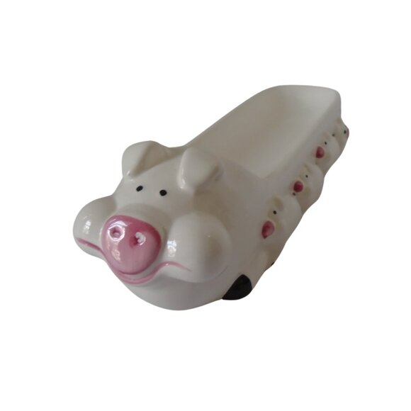 Vintage 1983 Ron Gordon Ceramic Mother Pig and Piglets Cookie Dish Cracker Dish - Picture 2 of 10